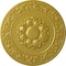 Ekena Millwork Sydney Ceiling Medallion (Fits Canopies up to 5 3/4"), Hand-Painted Rich Gold, 27 3/4"OD x 2"P CM27SYRGS - alternate 1